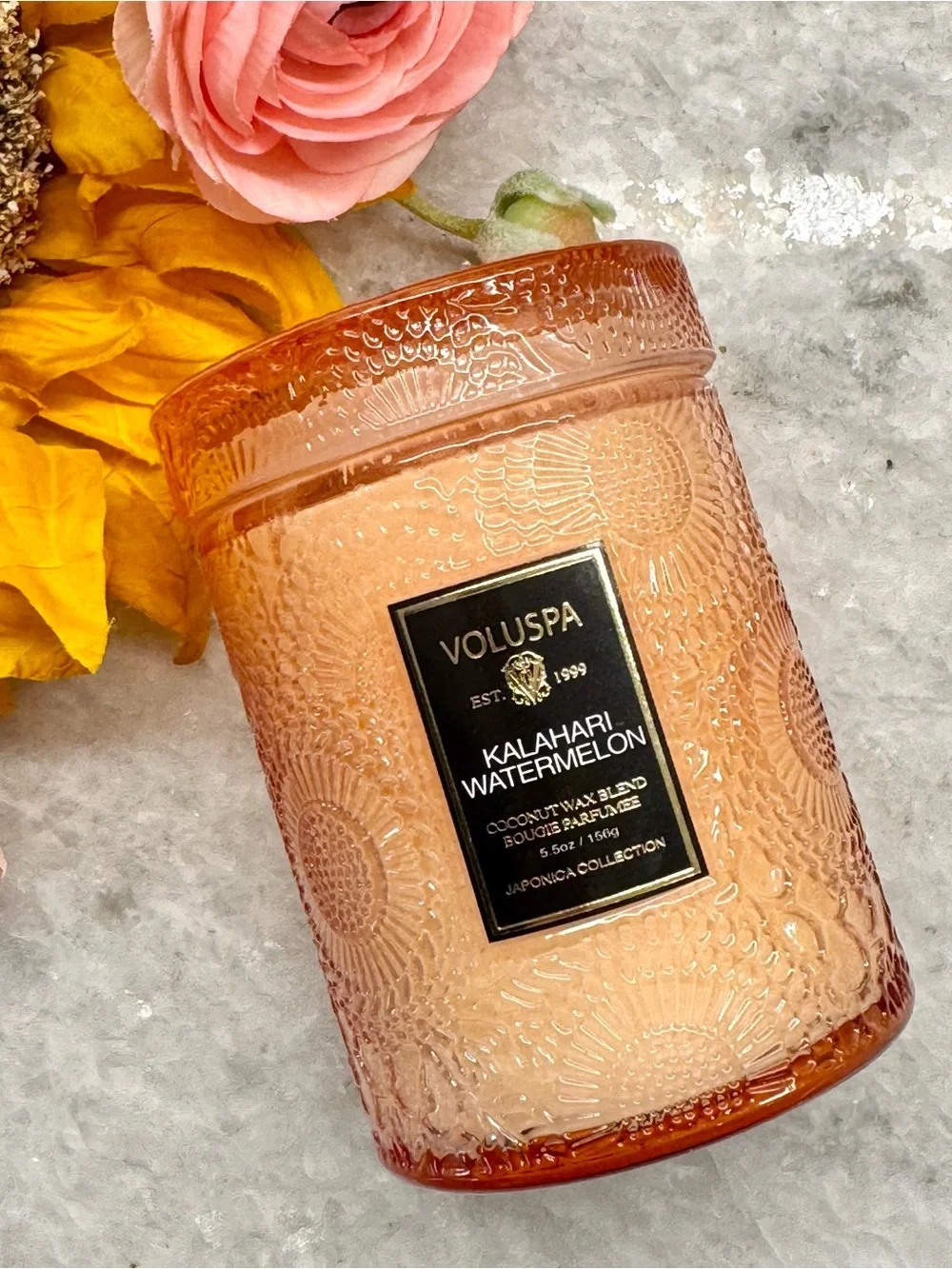 New VOLUSPA Single 1-Wick Kalahari Watermelon Candle 5.5oz - Fresh Summer Scent!